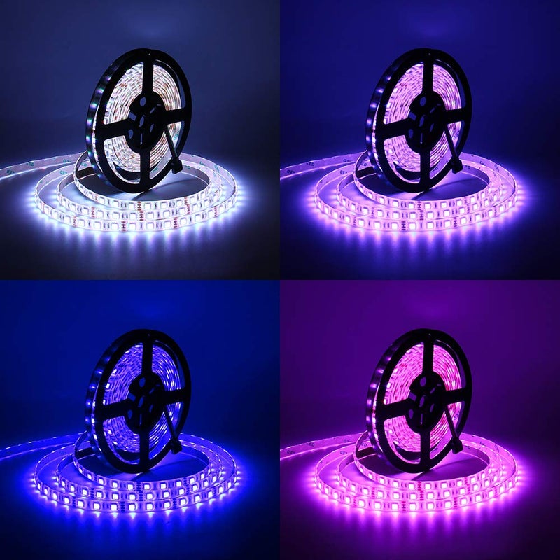 SUPERNIGHT LED Strip Lights 16.4FT SMD 5050 Waterproof 300LEDs RGB Flexible LED Light Strip Rope + 44Key IR Remote Controller for Bedroom TV Backlight Christmas (Not Include Power Adapter) - Image 5